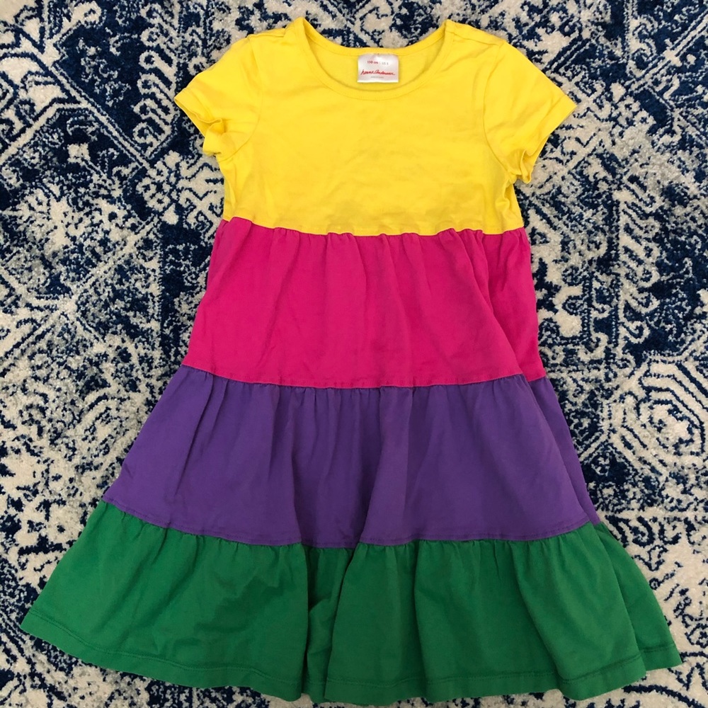 Hanna Andersson twirl tiered rainbow dress